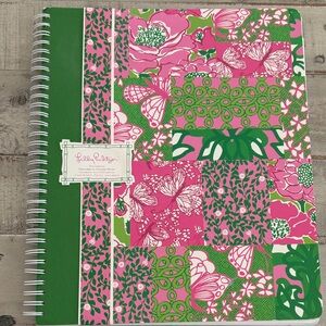 Lilly Pulitzer Vintage Patch Pink and Green Floral Notebook Spiral